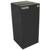 WITT GeoCube Square Recycling Receptacle w/ Slot Opening - 32 gallon, Charcoal